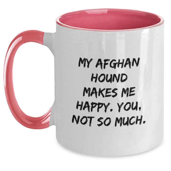 Afghan Hound Dog Lover Funny Two Tone Coffee Mugs Gifts from Friends to Afghan Hound Dog Owners Birthday Unique Gifts - Main