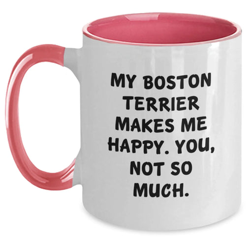 Funny Boston Terrier Dog Gifts, Birthday Unique Gifts from Friends, Boston Terrier Dog Two Tone Coffee Mug for Men, Women, Family - Main