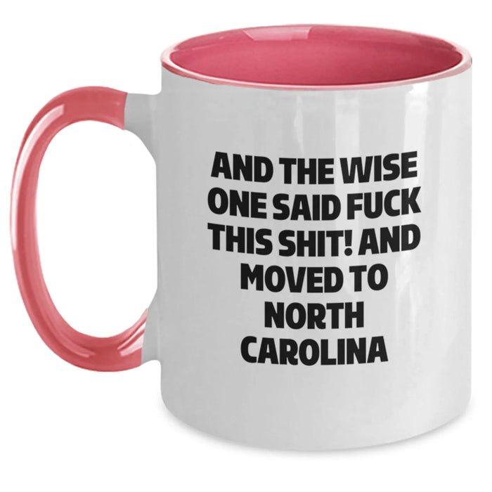 North Carolina Two Tone Coffee Mugs Funny Inspirational Birthday Unique Gifts from Friends to Family - Main