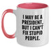 Funny Two Tone Coffee Mugs for President Lovers - Gifts from Friends or Family for Him on Christmas Unique - Main