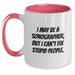 Funny Sonographer Gifts from Friends - I May Be A Sonographer, But - Two Tone Christmas Mugs for Men Women Coworkers Family - Main