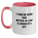 Funny Mom-in-law Gifts from Friends, Unique Two Tone Coffee Mugs for Christmas, 'I Think Me Being Your Mom-in-law Is Enough Of A Gift' Quote - Main