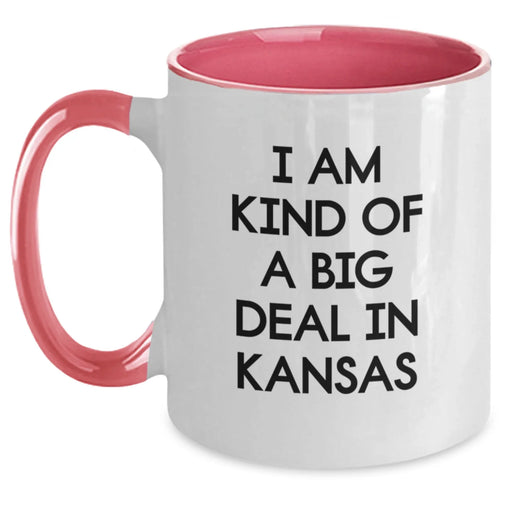 Funny Kansas Two Tone Coffee Mug Gifts from Friends for Birthday, I Am Kind Of A Prime Selection In Kansas, Unique Kansas Birthday Unique Gifts - Main