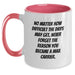 Mail Carrier Gifts from Friends, Valentine's Unique Gifts for Mail, Two Tone Coffee Mug with Funny Quote - Never Forget Why You Became a Mail Carrier - Main