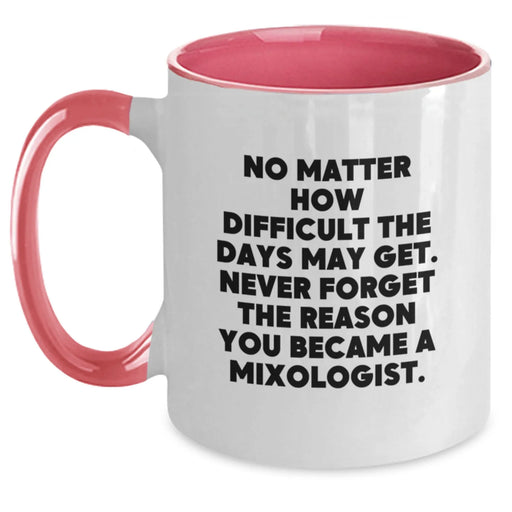 Funny Mixologist Gifts from Men, Women, Friends, or Family to Mixologist, Birthday Unique Gifts for Him, Her, Coworkers, Two Tone Coffee Mug - Main