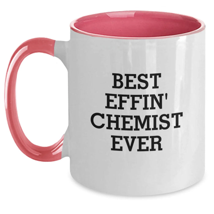 Funny Chemist Gifts for Men, Best Effin' Chemist Ever Two Tone Coffee Mug, Christmas Unique Gifts from Friends, for Chemist Lover - Main