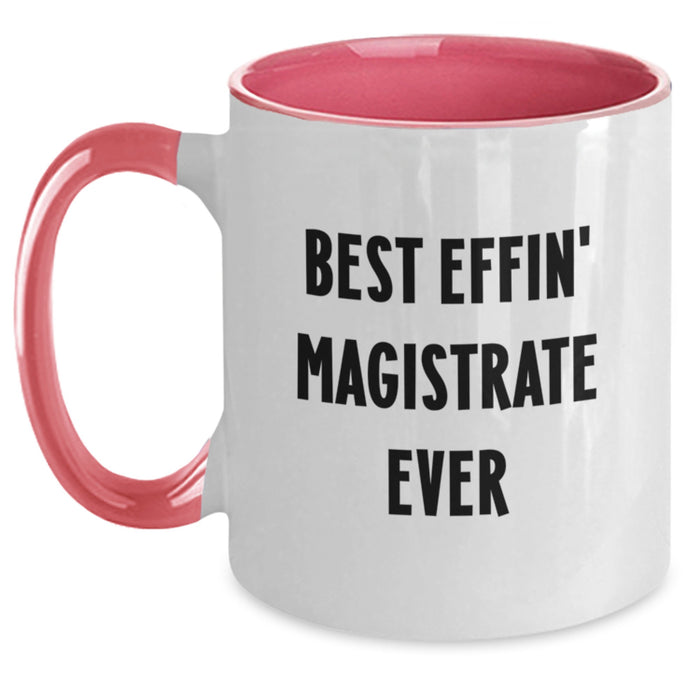 Funny Magistrate Gifts from Husband to Magistrate Lover on Father's Day Unique Two Tone Coffee Mug - Main