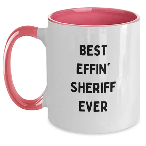 Funny Sheriff Quotes Two Tone Coffee Mugs Gifts from Friends and Family for Birthday - Main