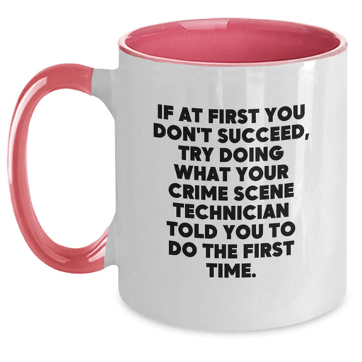 Funny Two Tone Coffee Mugs for Crime Scene Technician Birthday Unique Gifts from Men to Friends - Main
