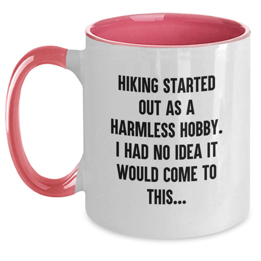 Funny Hiking Gifts for Friends and Family, Two Tone Coffee Mug for Hiking Enthusiasts, Graduation Unique Gifts - Main