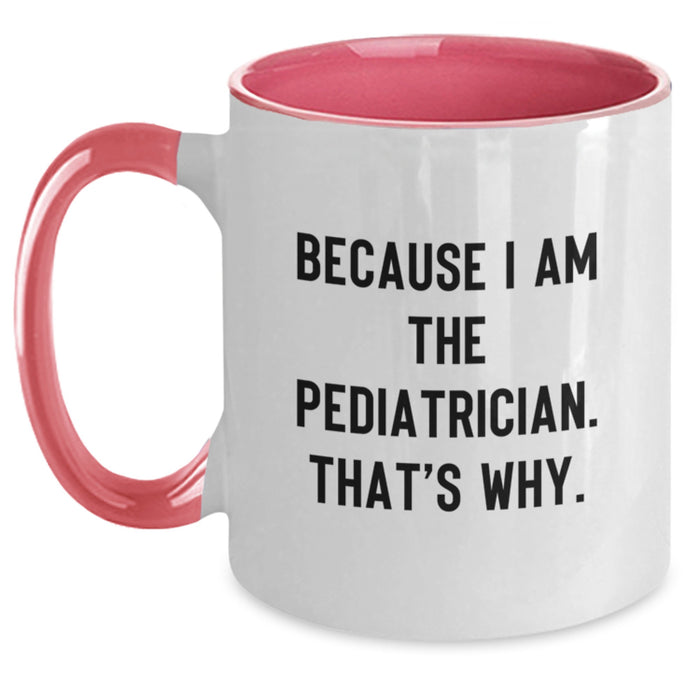Funny Two Tone Coffee Mug Gifts from Pediatrician Friends for Graduation Unique Occasion - Main