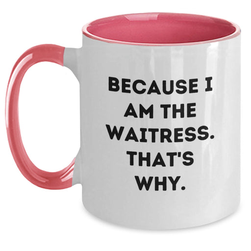 Funny Waitress Gifts from Friends and Family for Graduation Unique Two Tone Coffee Mugs - Main