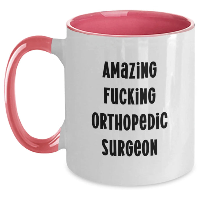 Funny Orthopedic Surgeon Gifts from Friends - Amazing Two Tone Coffee Mug for Birthday - Main