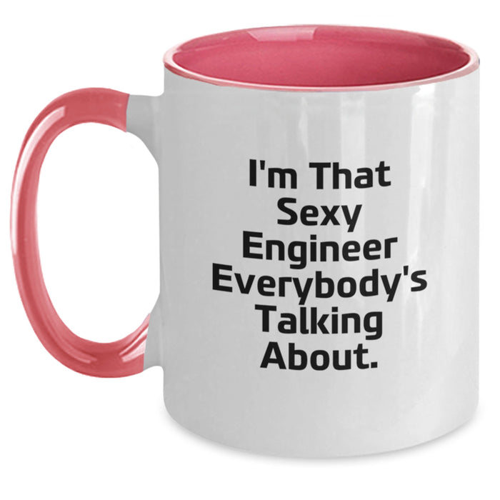 Funny Engineer Quotes Gifts from Friends for Men Two Tone Coffee Mugs - Unique Christmas Ideas for Engineer Coworkers and Family - Main
