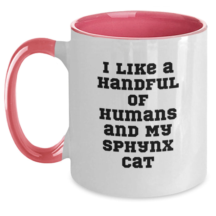 Funny Sphynx Cat Gift Ideas for Cat Lovers Graduation Unique Gifts from Friends and Family with Two Tone Coffee Mug - Main
