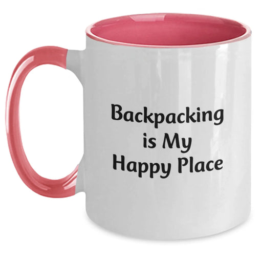 Funny Backpacking Gifts for Friends from Men - Two Tone Coffee Mug - Main