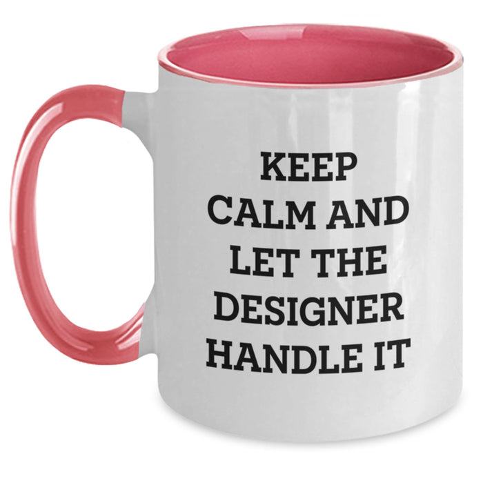 Funny Designer Gifts for Graduates, Two Tone Coffee Mug with Keep Calm Quote, Gifts from Friends or Family - Main