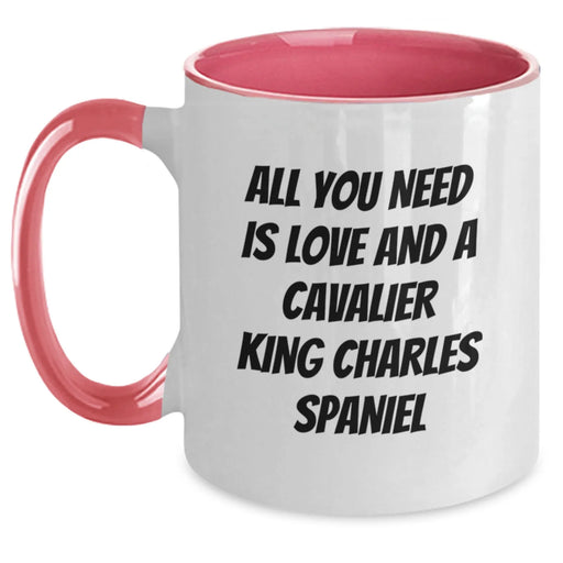 Funny Cavalier King Charles Spaniel Dog Gifts for Men - All You Need Is Love And A Cavalier King Charles Spaniel Christmas Mugs from Family - Main