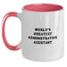 Funny World's Greatest Administrative Assistant Gifts for Men from Coworkers, Unique Christmas Unique Gifts, Two Tone Coffee Mug - Main