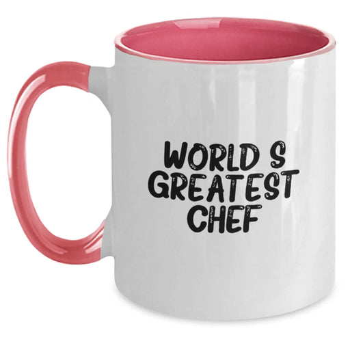 Funny Chef Gifts from Friends for World's Greatest Chef Graduation Unique Two Tone Coffee Mug - Main