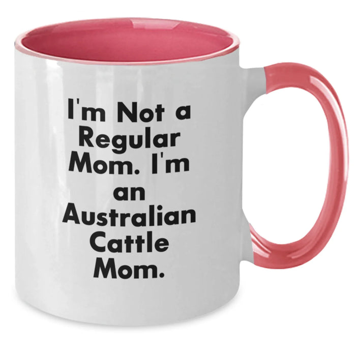 Funny Australian Cattle Dog Mom Gifts for Australian Cattle Dog Lovers - Two Tone Coffee Mug from Mom to Best Friends, Family, Coworkers - Christmas Unique Presents for Women, Men - Additional