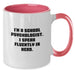 Funny School Psychologist Gifts for Men, Gifts from Women to Friends, Christmas Unique Mugs, Two Tone Coffee Mug I'm A School Psychologist. I Speak Fluently In genius. - Additional