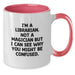 Funny Librarian Gifts for Men Women Friends Family from Gifts for Librarian Christmas Unique Mugs Two Tone Coffee Mug, I'm A Librarian Not A Magician - Additional