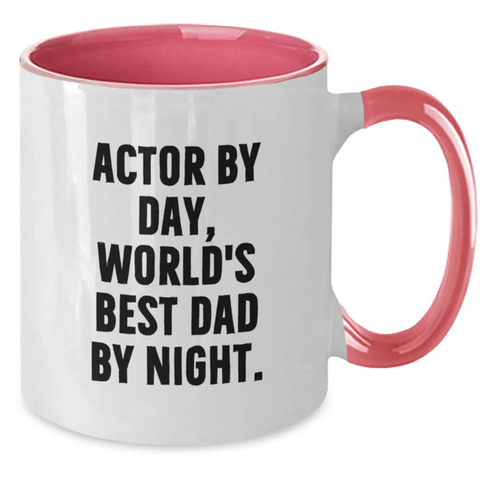 Funny Actor Gifts, World's Best Dad Mug, Birthday Unique Presents for Actor Enthusiasts, Gifts from Friends, Gifts for Actor - Additional