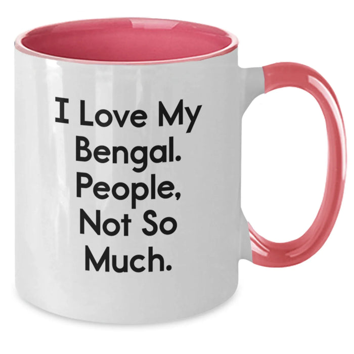Funny Bengal Cat Two Tone Coffee Mugs Gifts from Friends for Bengal Cat Owners Christmas Unique Presents - Additional