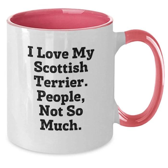 Fun Scottish Terrier Dog Two Tone Coffee Mugs for Friends, Family or Coworkers - Funny Gifts from Men for Scottish Terrier Dog Lovers, Christmas Unique Presents - Additional