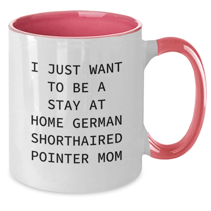 Cute German Shorthaired Pointer Dog Mom Funny Valentine's Two Tone Coffee Mug Gifts from Family, Friends, for German Shorthaired Pointer Dog, Men, Women - Additional