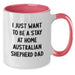Funny Australian Shepherd Dog Gifts for Men from Dad, 'I Just Want To Be A Stay At Home Australian Shepherd Dad' Quote Two Tone Coffee Mug, Christmas Unique Gifts - Additional