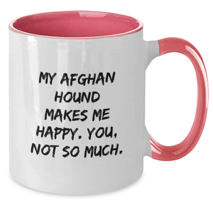 Afghan Hound Dog Lover Funny Two Tone Coffee Mugs Gifts from Friends to Afghan Hound Dog Owners Birthday Unique Gifts - Additional