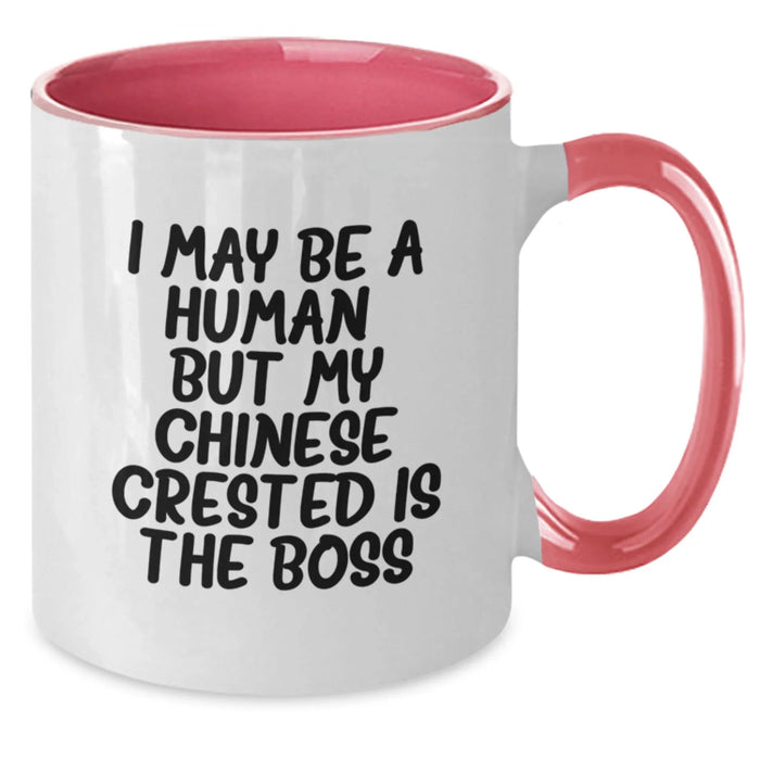 Funny Chinese Crested Dog Gifts for Him, Her, Birthday Unique Gifts from Friends, Co-Workers, Family - Two Tone Coffee Mug - Additional