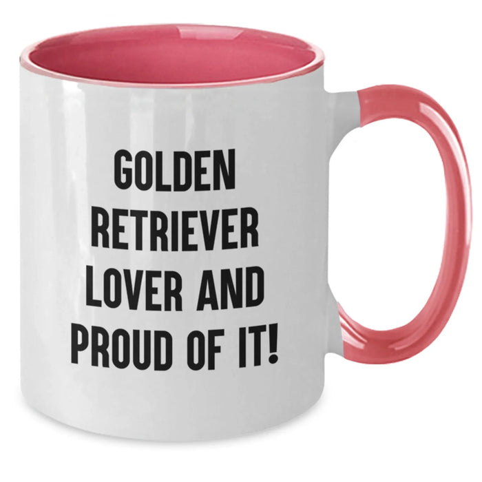 Golden Retriever Dog Lover Gifts from Friends, Funny Two Tone Coffee Mug for Birthday Unique Gifts, Golden Retriever Dog Enthusiast - Additional