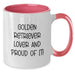 Golden Retriever Dog Lover Funny Quote Two Tone Coffee Mug Gifts for Friends Birthday, Gifts from Family for Golden Retriever Dog Enthusiast - Additional