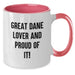 Great Dane Dog Lover Funny Two Tone Coffee Mug Gifts from Friends for Birthday Unique - Additional