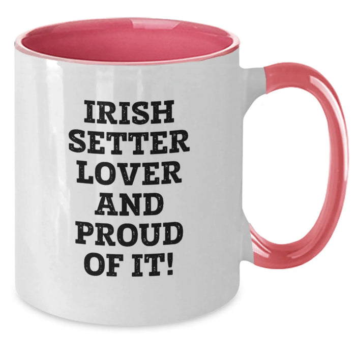 Funny Irish Setter Lover Gifts from Friends, Unique Two Tone Coffee Mugs for Irish Setter Dog Enthusiasts, Birthday Unique Gifts for Men, Women, Family, Coworkers - Additional