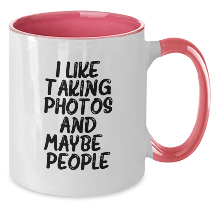 Funny Taking Photos Two Tone Coffee Mug Gifts for Friends on Christmas - Black and White - Additional