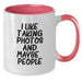 Funny Taking Photos Two Tone Coffee Mug Gifts for Friends on Christmas - Black and White - Additional