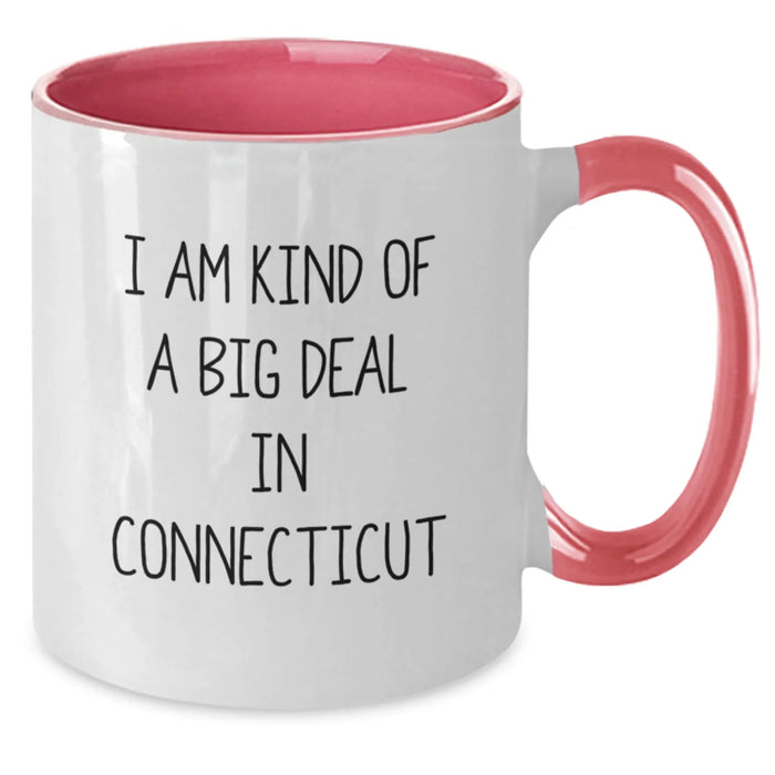 Connecticut Gifts from Friends, Funny Two Tone Coffee Mug I Am Kind Of A Prime Selection In Connecticut, Gifts for Women, Christmas Unique - Additional