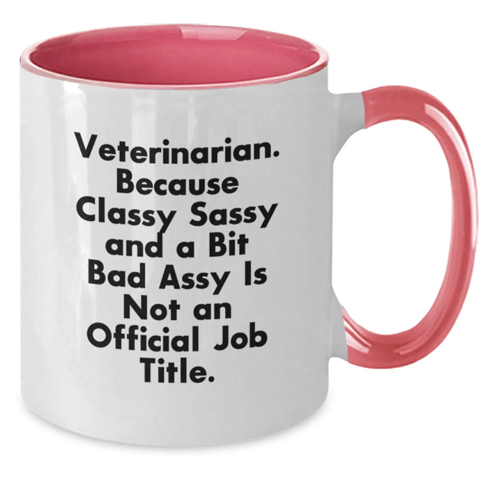 Funny Veterinarian Gifts from Friends for Veterinarian with Two Tone Coffee Mug - Two Tone Christmas Unique Gifts - Additional