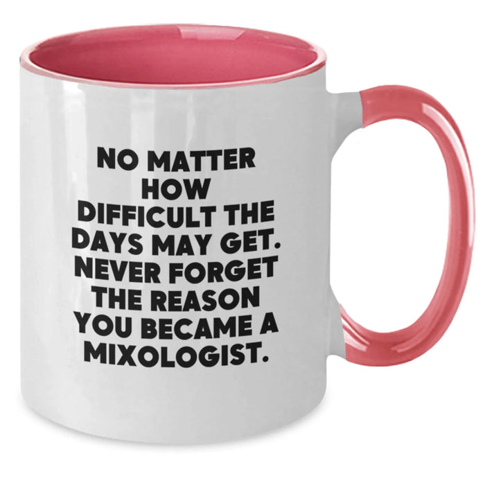 Funny Mixologist Gifts from Men, Women, Friends, or Family to Mixologist, Birthday Unique Gifts for Him, Her, Coworkers, Two Tone Coffee Mug - Additional
