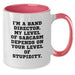 Funny Band Director Gifts for Birthday - Two Tone Coffee Mug from Friends - I'm A Band Director My Level Of Sarcasm Depends On Your Level Of Stupidity - Additional