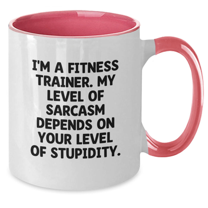 Fitness Trainer Humor Gifts from Men - Funny Quote Sarcasm Mug for Female Fitness Trainers on Mother's Day Unique Gifts - Additional