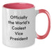 Funny Vice President Gifts from Friends, Coolest Vice President Two Tone Coffee Mug for Valentine's, Unique Gifts for Vice President - Additional
