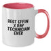 Funny X-Ray Technician Gifts from Friends for X-Ray Technician, Best Effin' X-ray Technician Ever Two Tone Coffee Mug, Christmas Unique Mugs for Him, Her, Men, Women, Coworkers, Family - Additional