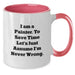 Funny Painter Gifts for Him - 'I'm Never Wrong' Two Tone Coffee Mug Birthday Present from Friends - Additional