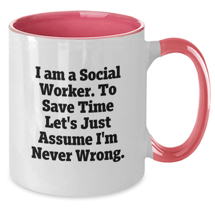 Funny Gifts for Social Workers, Social Worker Quotes, Two Tone Coffee Mugs for Dad, Father's Day Unique Gifts from Family - Additional