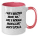 Funny Warden Mom Gifts from Mom to Daughter - Two Tone Coffee Mug with Inspirational Quote 'I Am A Warden Mom. Just Like A Normal Mom Except Much Cooler.' - Black and White Graduation Unique Gifts - Additional